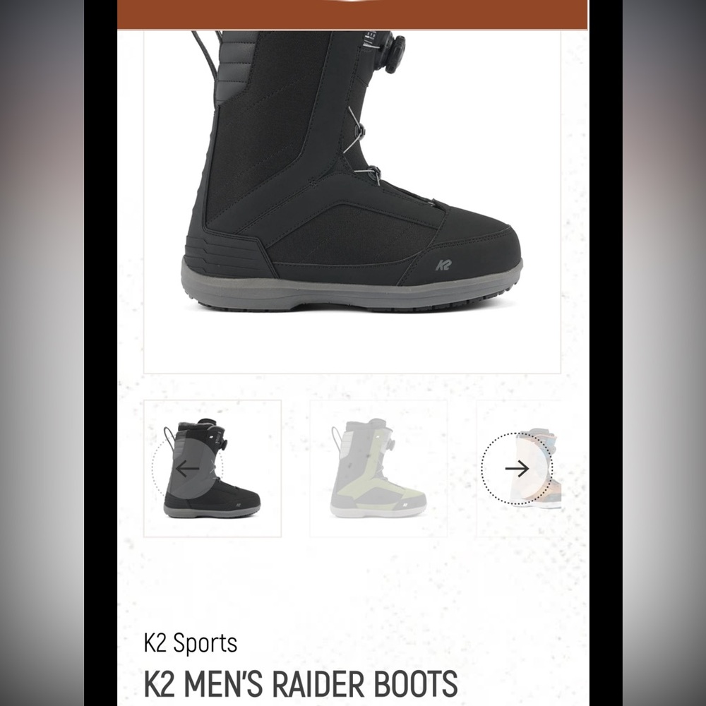 K2 Men's Black Snowboard Boots size 7